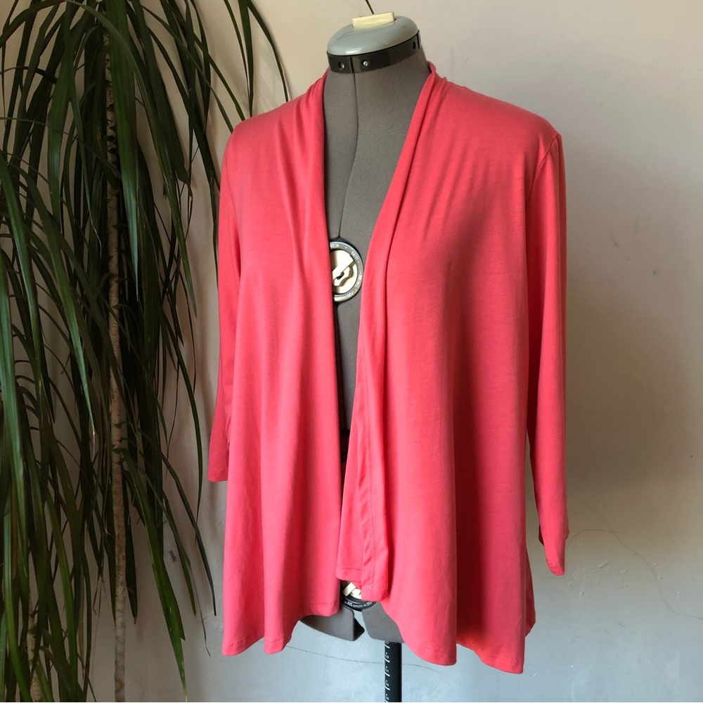 NOTATIONS Women’s Pink Lightweight Draped Cardigan Size M